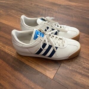 Adidas SAMOA White Blue Retro Sneakers size 8.5